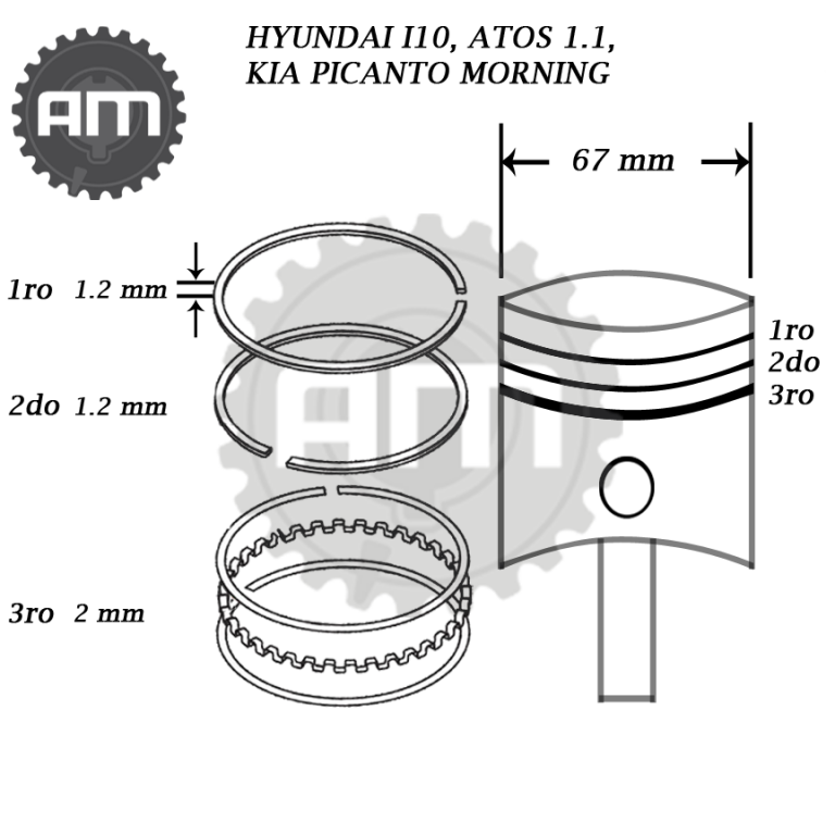 Anillos Motor Hyundai i10